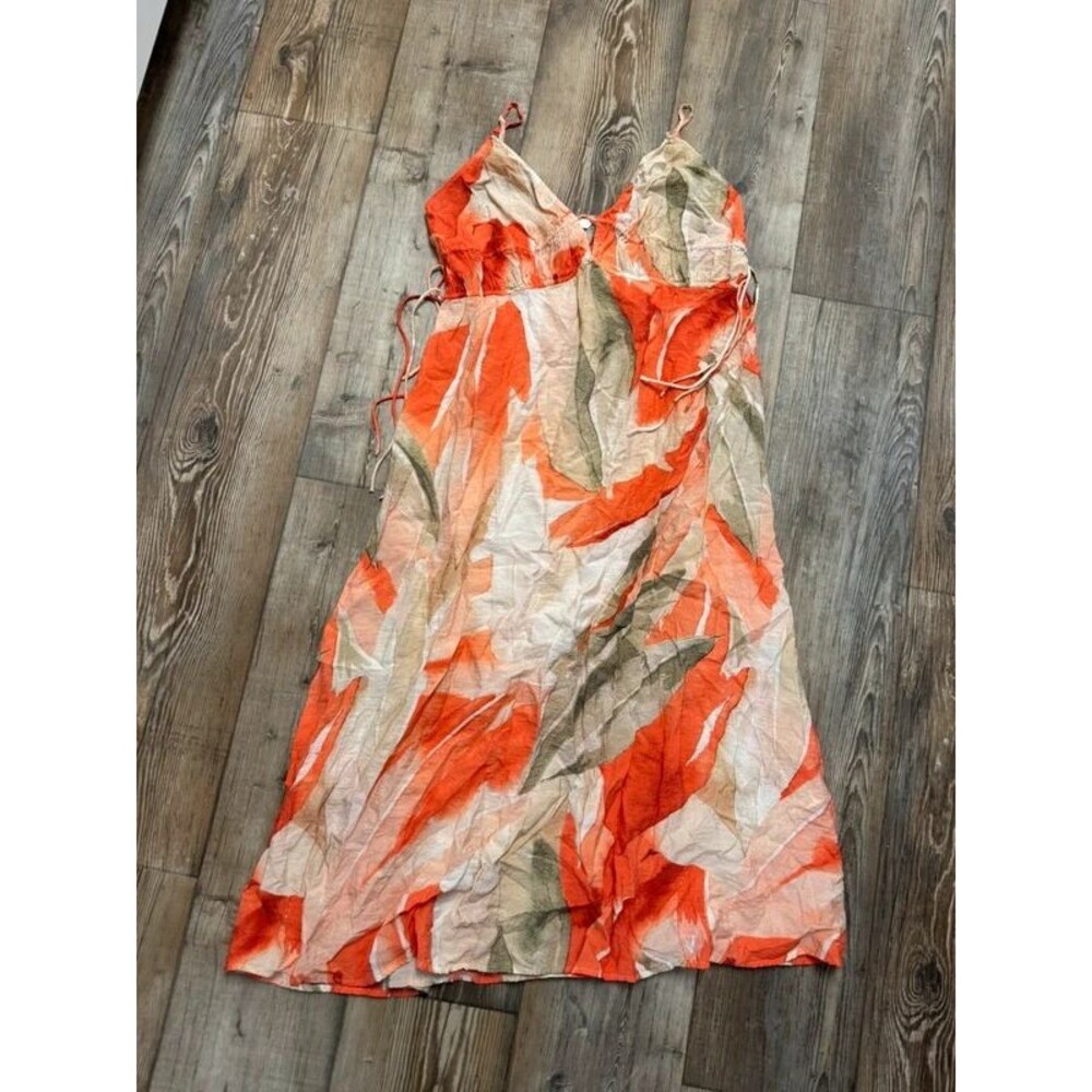 Abstract print midi dress